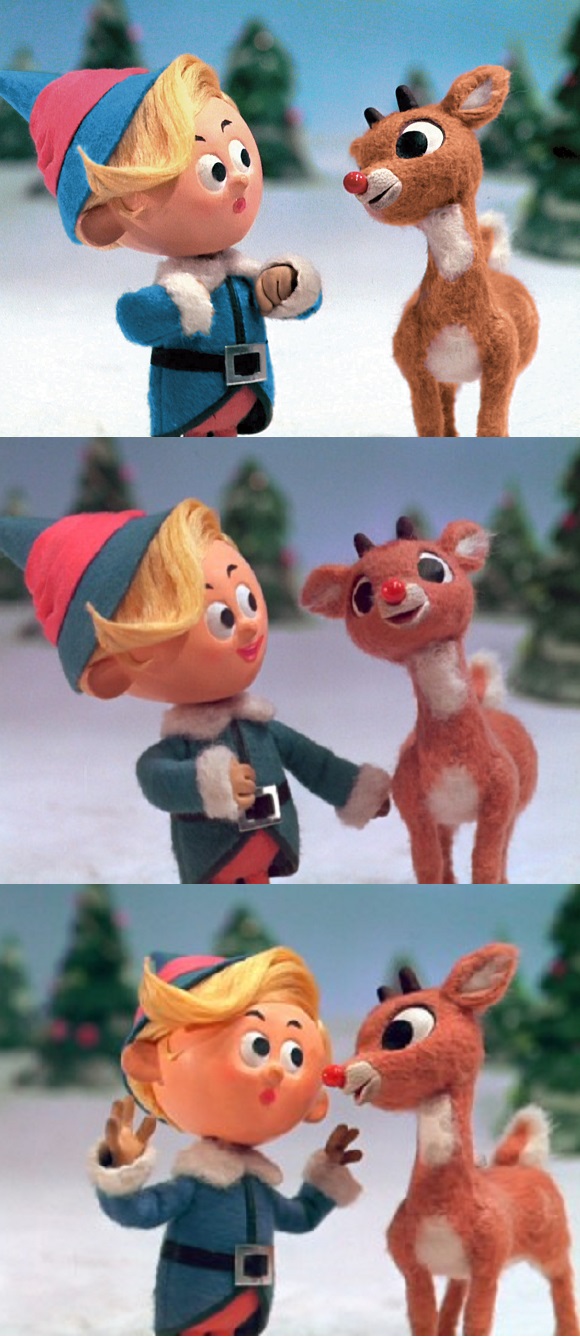 Rudolph and Hermie Blank Meme Template