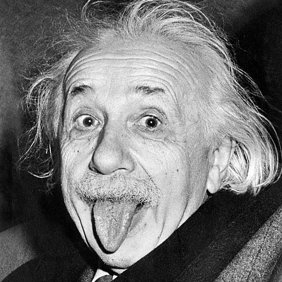 tongue out Einstein  Blank Meme Template