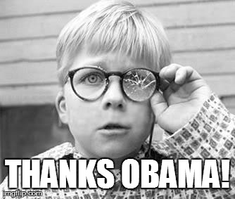 THANKS OBAMA! | image tagged in thanks obama xmas | made w/ Imgflip meme maker