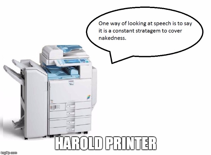 Harold Printer | HAROLD PRINTER | image tagged in literary,playwright,bad pun | made w/ Imgflip meme maker