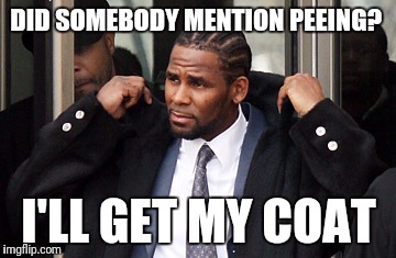DID SOMEBODY MENTION PEEING? I'LL GET MY COAT | made w/ Imgflip meme maker