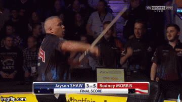 Rodney Morris cue toss | image tagged in gifs | made w/ Imgflip video-to-gif maker