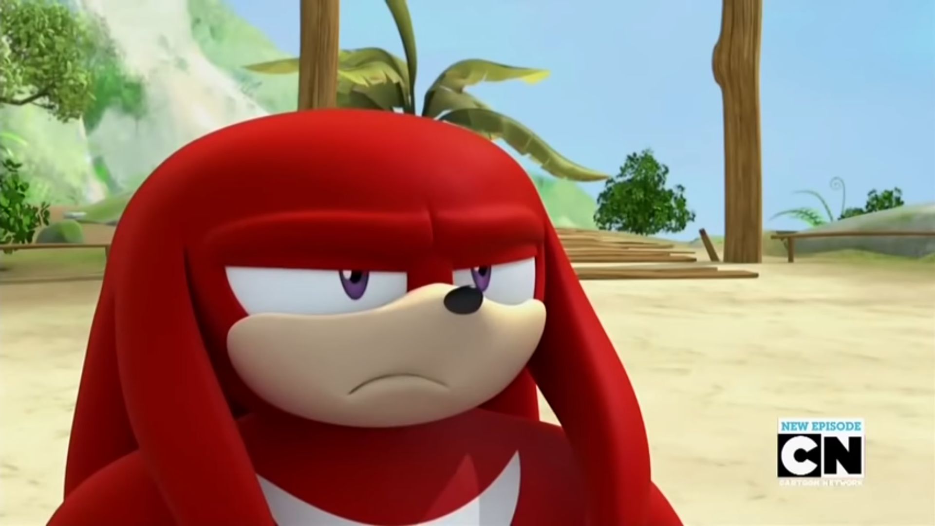 Knuckles is not Impressed - Sonic Boom Blank Meme Template