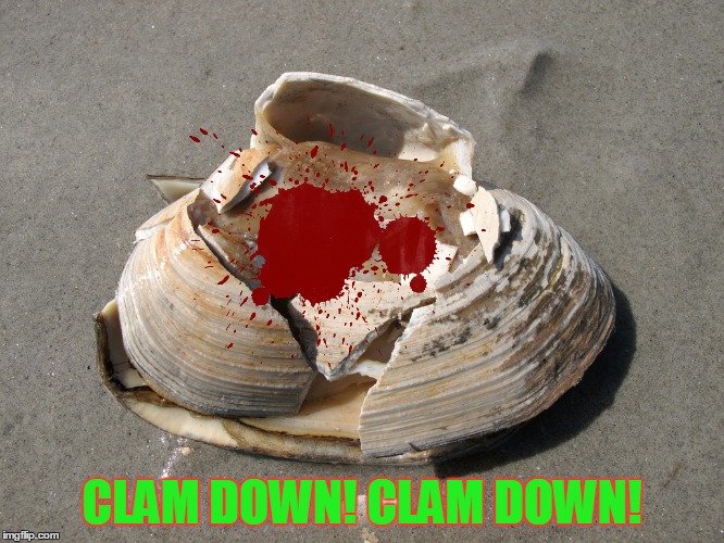 CLAM DOWN! CLAM DOWN! | made w/ Imgflip meme maker