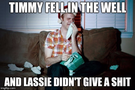 TIMMY FELL IN THE WELL AND LASSIE DIDN'T GIVE A SHIT | made w/ Imgflip meme maker