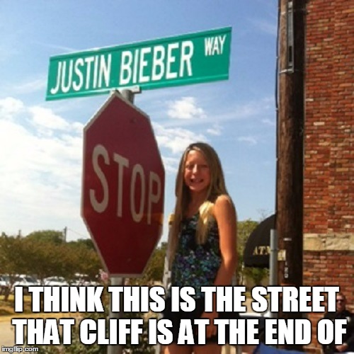 I THINK THIS IS THE STREET THAT CLIFF IS AT THE END OF | made w/ Imgflip meme maker