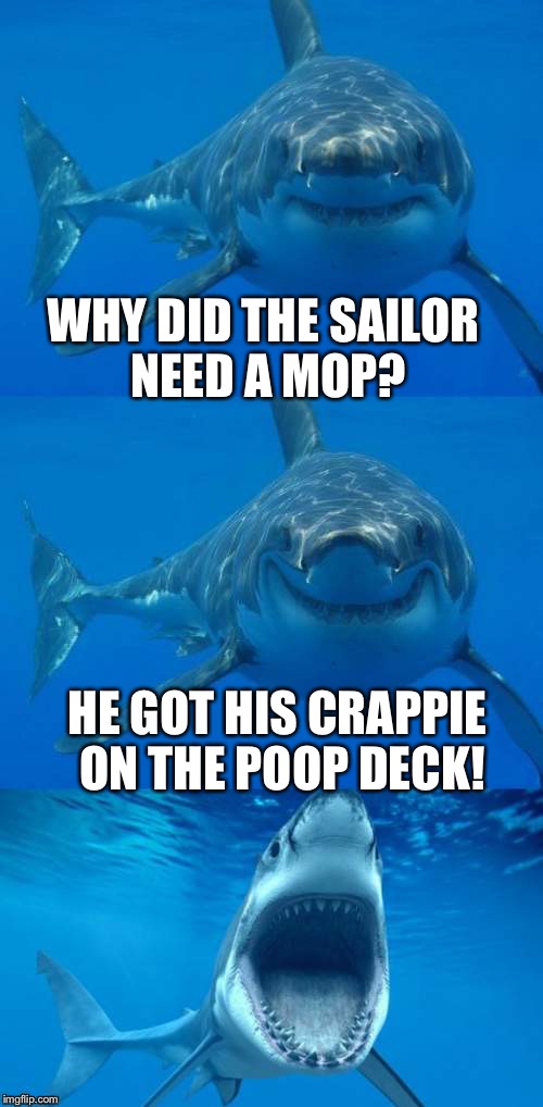 WHY DID THE SAILOR NEED A MOP? HE GOT HIS CRAPPIE ON THE POOP DECK! | made w/ Imgflip meme maker