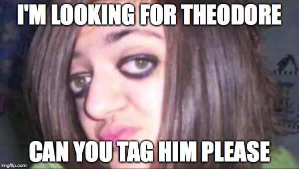 I'M LOOKING FOR THEODORE; CAN YOU TAG HIM PLEASE | image tagged in theo | made w/ Imgflip meme maker