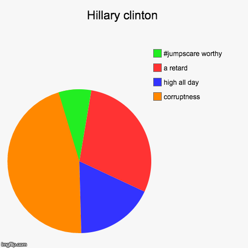 Hillary Clin-ton of lies | image tagged in funny,pie charts,hillary | made w/ Imgflip chart maker