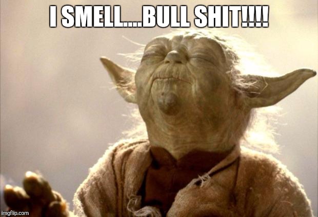 yodabutthurt | I SMELL....BULL SHIT!!!! | image tagged in yodabutthurt | made w/ Imgflip meme maker