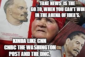 Fake News  | 'FAKE NEWS' IS THE GO TO, WHEN YOU CAN'T WIN IN THE ARENA OF IDEA'S. KINDA LIKE CNN CNBC THE WASHINGTON POST AND THE DNC. | image tagged in democrats,news,liberals,washington dc,media | made w/ Imgflip meme maker