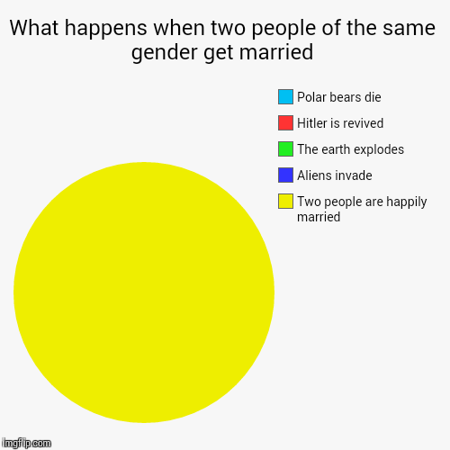 There is no good reason to be against gay marriage | image tagged in funny,pie charts,memes,lgbt,trhtimmy | made w/ Imgflip chart maker