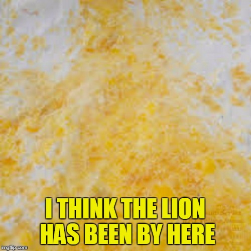 I THINK THE LION HAS BEEN BY HERE | made w/ Imgflip meme maker
