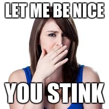 LET ME BE NICE YOU STINK | made w/ Imgflip meme maker