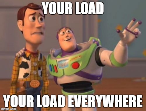 X, X Everywhere Meme | YOUR LOAD YOUR LOAD EVERYWHERE | image tagged in memes,x x everywhere | made w/ Imgflip meme maker