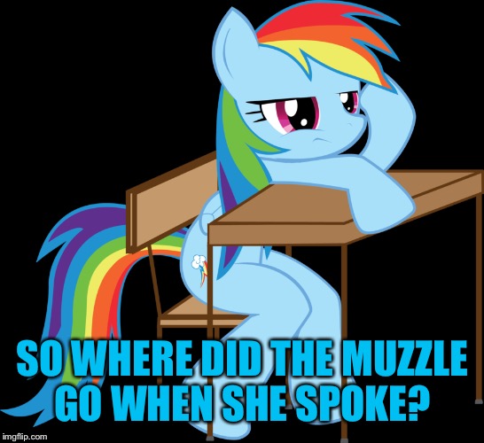 SO WHERE DID THE MUZZLE GO WHEN SHE SPOKE? | made w/ Imgflip meme maker