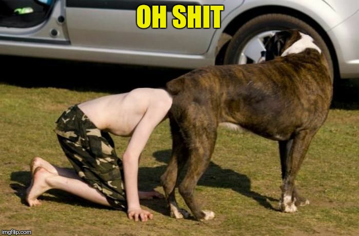 Boxer Butt | OH SHIT | image tagged in boxer butt | made w/ Imgflip meme maker
