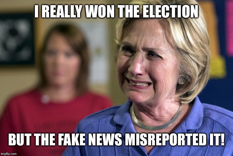 I REALLY WON THE ELECTION BUT THE FAKE NEWS MISREPORTED IT! | made w/ Imgflip meme maker