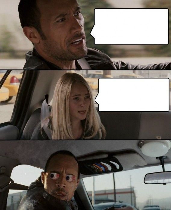 Creepy Rock Driving Blank Meme Template