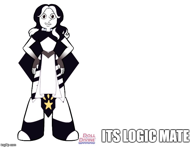 Created a Black and White gemsona on dolldivine, boom logic | ITS LOGIC MATE | image tagged in logic | made w/ Imgflip meme maker
