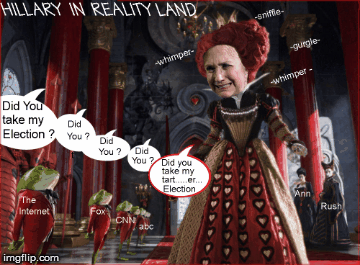 Hillary in Realityland | image tagged in gifs,lol,funny memes,hillary clinton,republicans,donald trump | made w/ Imgflip images-to-gif maker