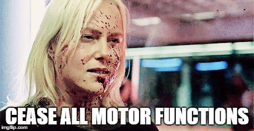 CEASE ALL MOTOR FUNCTIONS | image tagged in westworld | made w/ Imgflip meme maker
