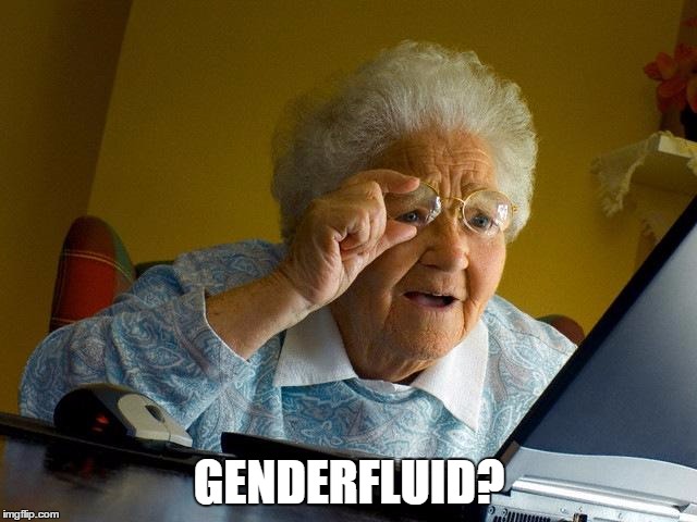 Grandma Finds The Internet | GENDERFLUID? | image tagged in memes,grandma finds the internet | made w/ Imgflip meme maker