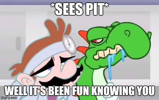 You mad yoshi | *SEES PIT*; WELL IT'S BEEN FUN KNOWING YOU | image tagged in you mad yoshi | made w/ Imgflip meme maker
