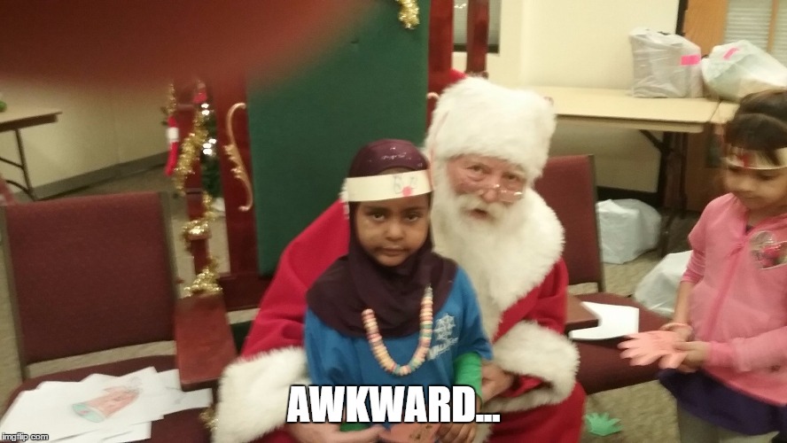 Image tagged in muslim girl and santa Imgflip