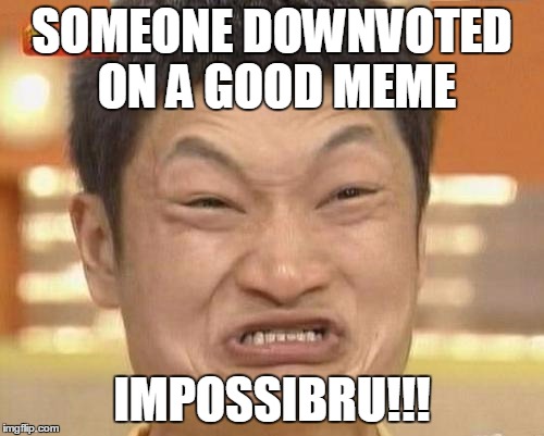 Impossibru Guy Original Meme | SOMEONE DOWNVOTED ON A GOOD MEME; IMPOSSIBRU!!! | image tagged in memes,impossibru guy original | made w/ Imgflip meme maker