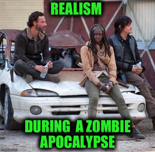 The Walking Dead | REALISM; DURING  A ZOMBIE  APOCALYPSE | image tagged in the walking dead | made w/ Imgflip meme maker