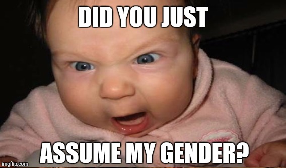 DID YOU JUST ASSUME MY GENDER? | made w/ Imgflip meme maker