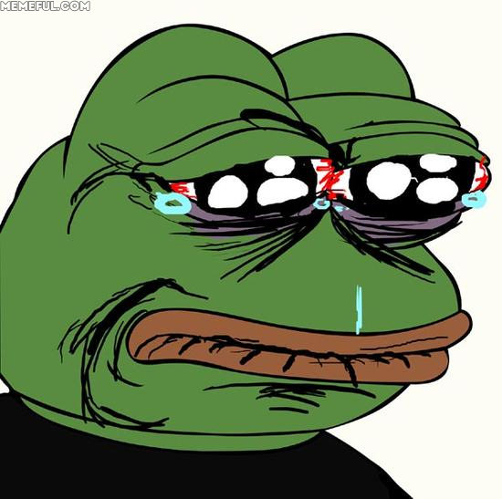 High Quality Pepe is sad and sick Blank Meme Template