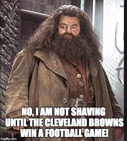 Beard | NO, I AM NOT SHAVING UNTIL THE CLEVELAND BROWNS WIN A FOOTBALL GAME! | image tagged in beard | made w/ Imgflip meme maker