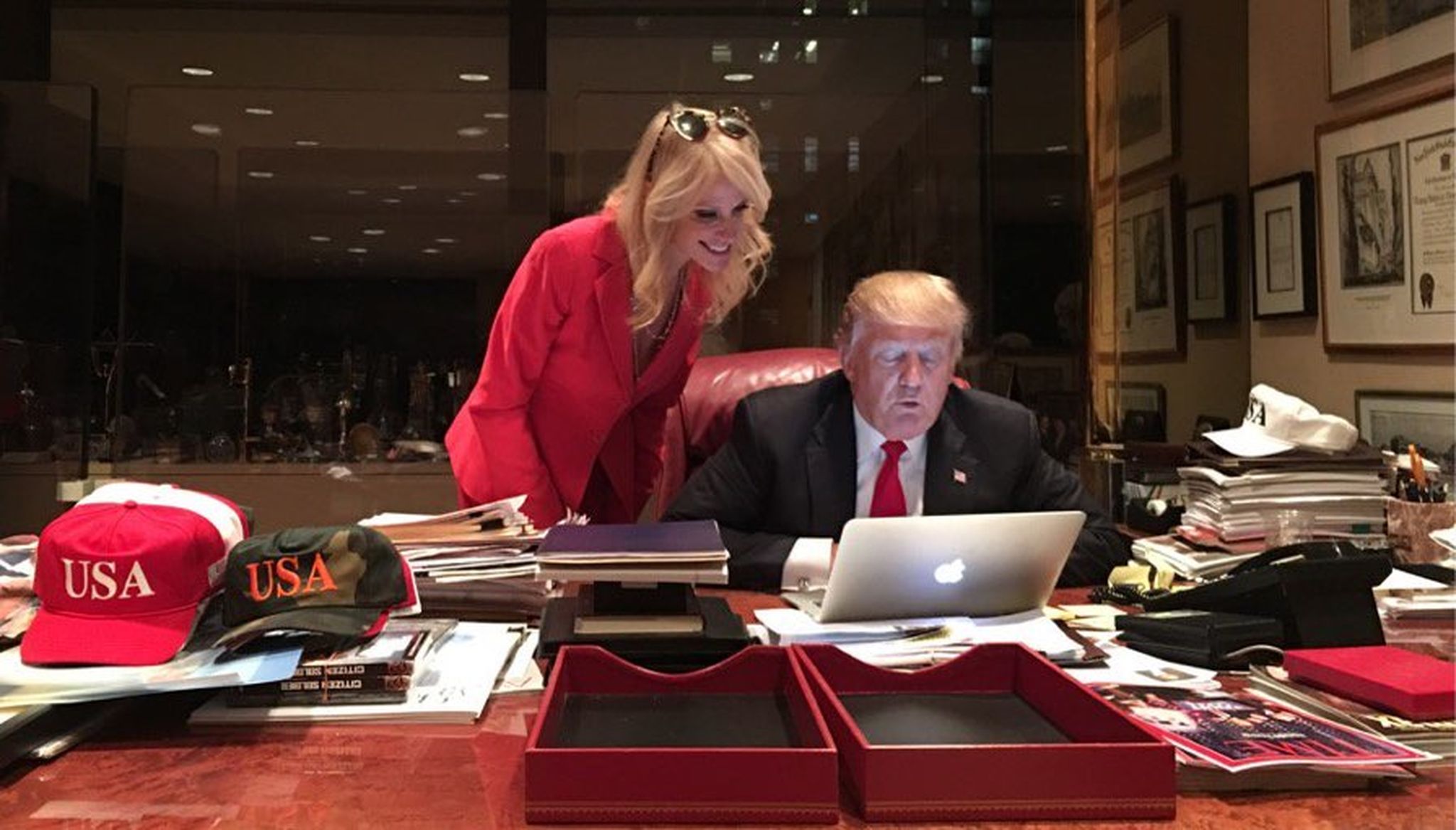 High Quality Donald Trump and KellyAnne  Blank Meme Template