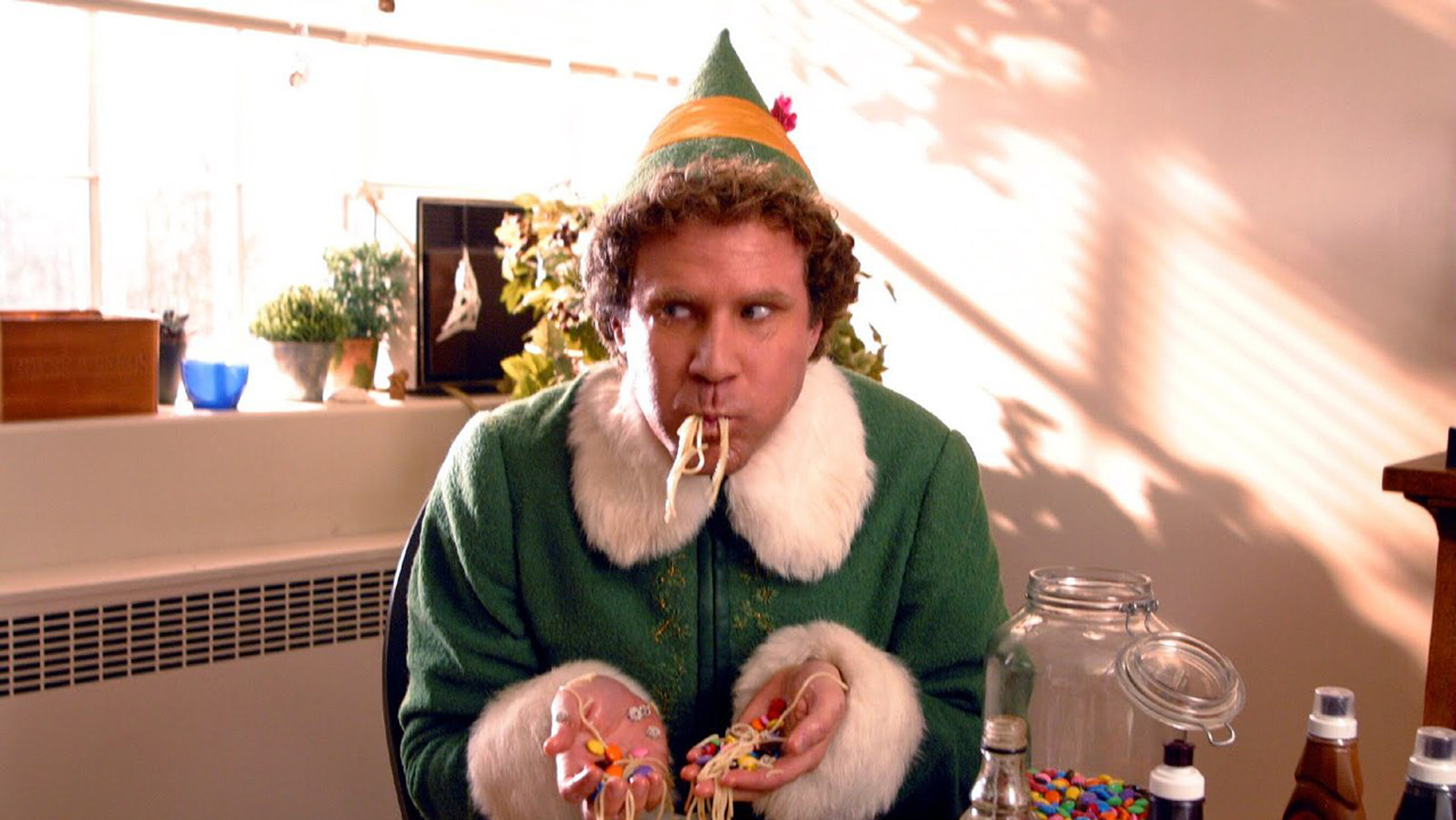 Buddy the Elf Eating Blank Meme Template