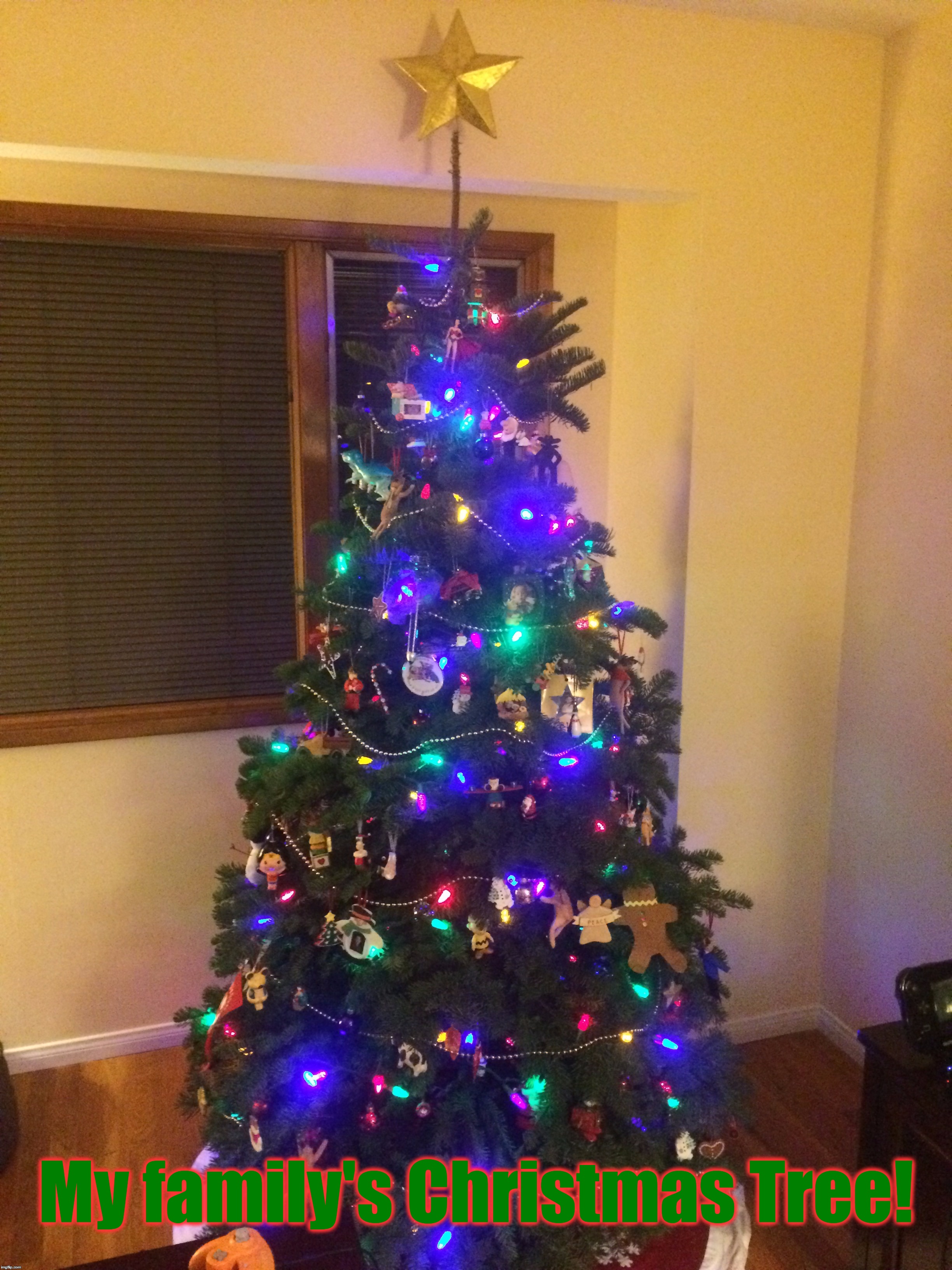 Like I Said, 13 Days Left Until Christmas... | My family's Christmas Tree! | image tagged in memes,christmas,christmas tree,funny,family,juicydeath1025 | made w/ Imgflip meme maker