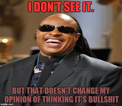 I DON'T SEE IT. BUT THAT DOESN'T CHANGE MY OPINION OF THINKING IT'S BULLSHIT | made w/ Imgflip meme maker