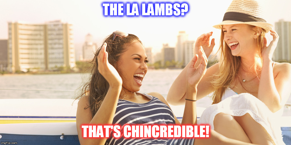 THE LA LAMBS? THAT'S CHINCREDIBLE! | made w/ Imgflip meme maker