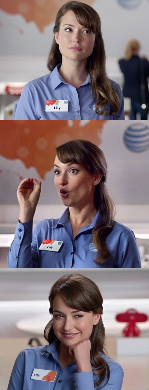 Lily from AT&T  Blank Meme Template