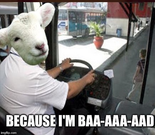 BECAUSE I'M BAA-AAA-AAD | made w/ Imgflip meme maker