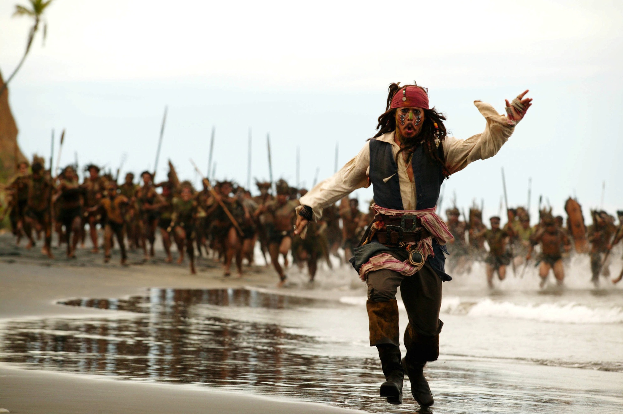 High Quality Captain Jack Sparrow running Blank Meme Template. 