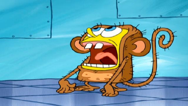 High Quality Spongebob Monkey Suit Blank Meme Template