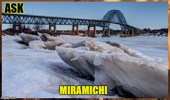 ASK; MIRAMICHI | image tagged in bridge | made w/ Imgflip meme maker