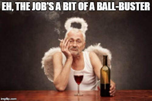 EH, THE JOB'S A BIT OF A BALL-BUSTER | made w/ Imgflip meme maker
