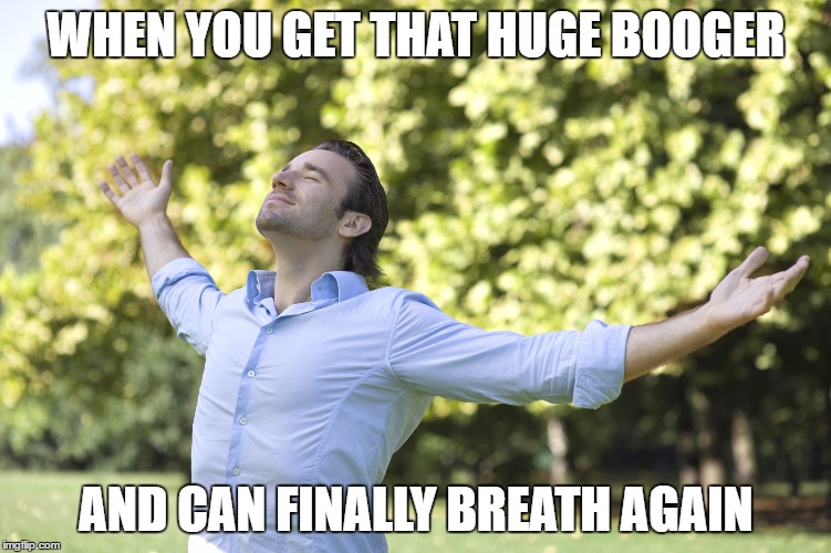 WHEN YOU GET THAT HUGE BOOGER; AND CAN FINALLY BREATH AGAIN | image tagged in breath in | made w/ Imgflip meme maker