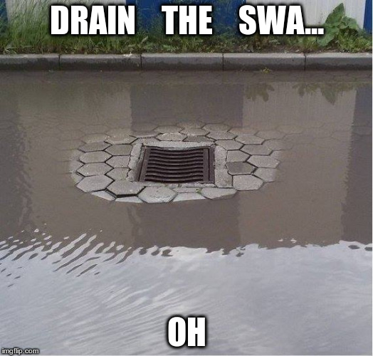 So many pie crust promises, so easily broken | DRAIN    THE    SWA... OH | image tagged in trump,policy,politics,rich men laughing | made w/ Imgflip meme maker
