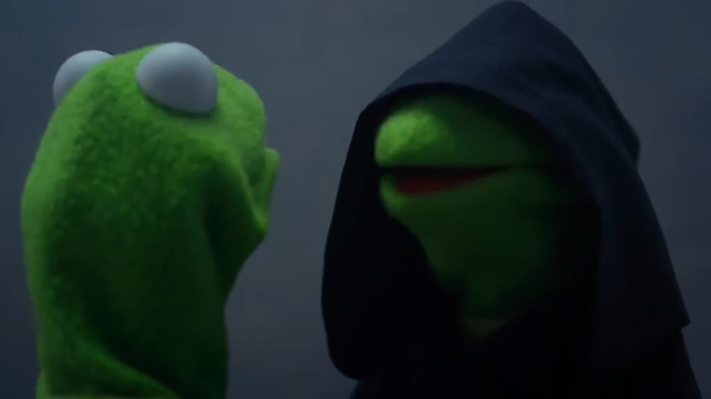 High Quality Kermit Dark Side Blank Meme Template