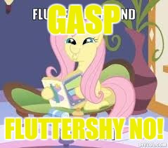 Mmmmmmmmmmmmmm | GASP; FLUTTERSHY NO! | image tagged in who the fuck is fluttershy | made w/ Imgflip meme maker