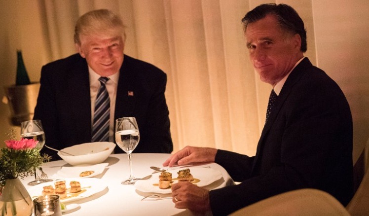 Trump Romney Dinner Blank Meme Template